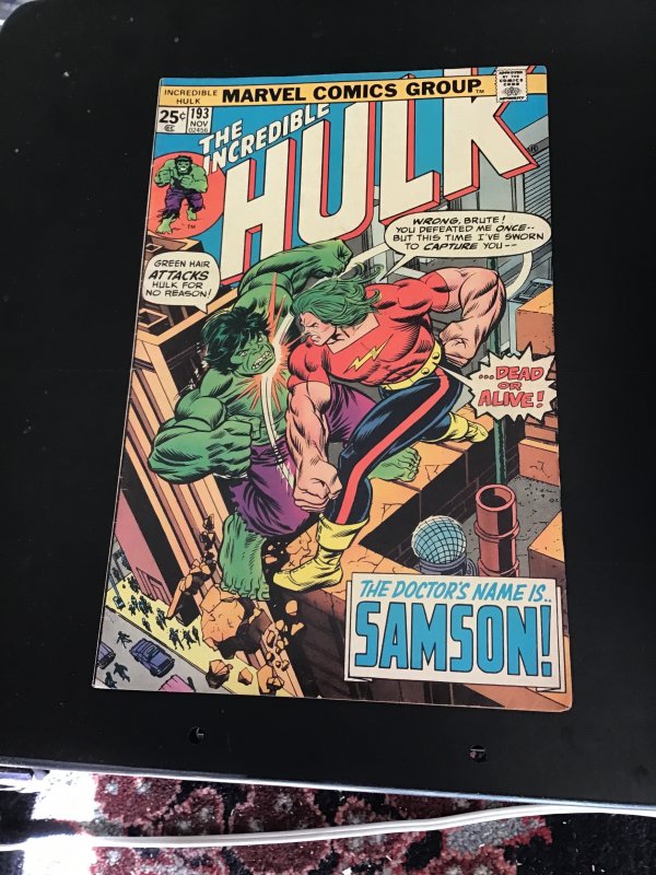 The Incredible Hulk #193 (1975) The doctors name is Samson! High-grade! VF/NM