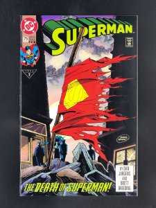 Superman #75 (1993) Fourth Printing, Green Title Text - Death of Superman
