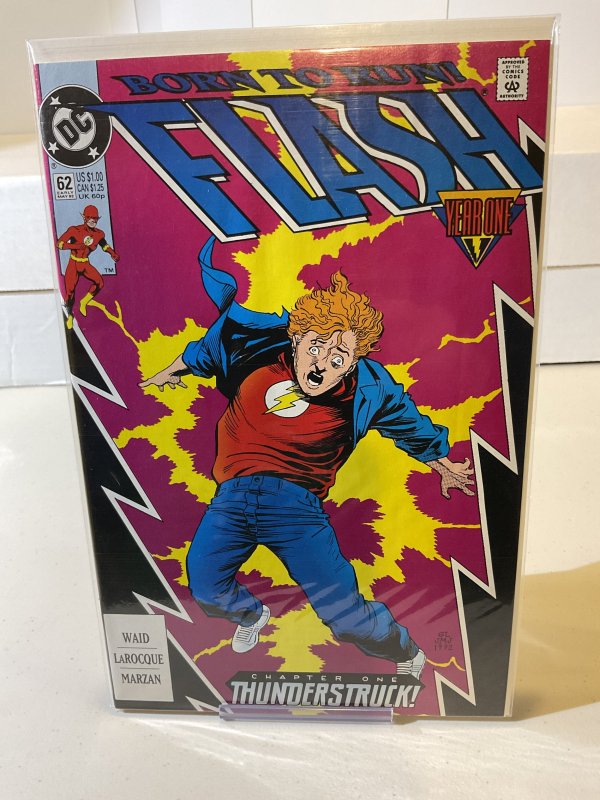Flash #62  1992  9.0 (our highest grade)  1st Mark Waid!  Year One!