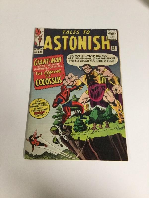 Tales To Astonish 58 Fn/Vf Fine/Very Fine 7.0 Giant-Man Wasp