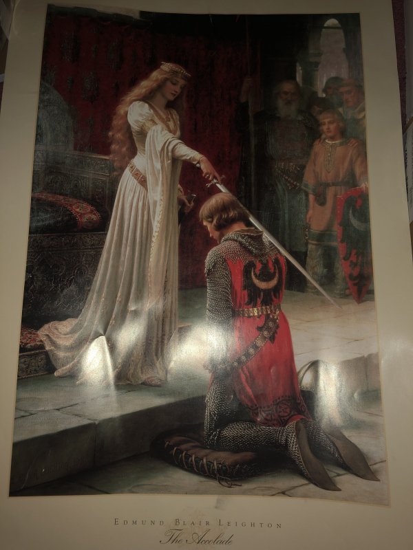 The Accolade by Leighton 29.25x20 poster,Christie fine art