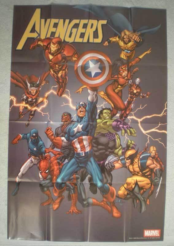 AVENGERS Promo poster, THOR, HULK, 24x36 , 2005, Unused, more in our