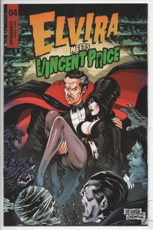 ELVIRA MEETS VINCENT PRICE #4 A, Mistress of the Dark, NM, Acosta, Dynamite, 202