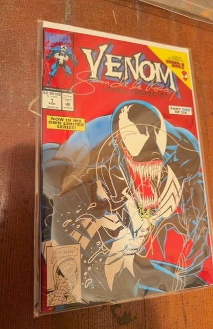 Venom: Lethal Protector #1 (1993) Samuel De la Rosa venom with sketchauto/remark