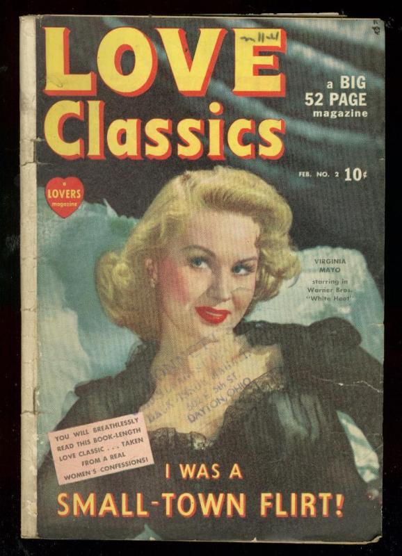 LOVE CLASSICS #2 '50-VIRGINIA MAYO-PHOTO CVR-WHITE HEAT VG