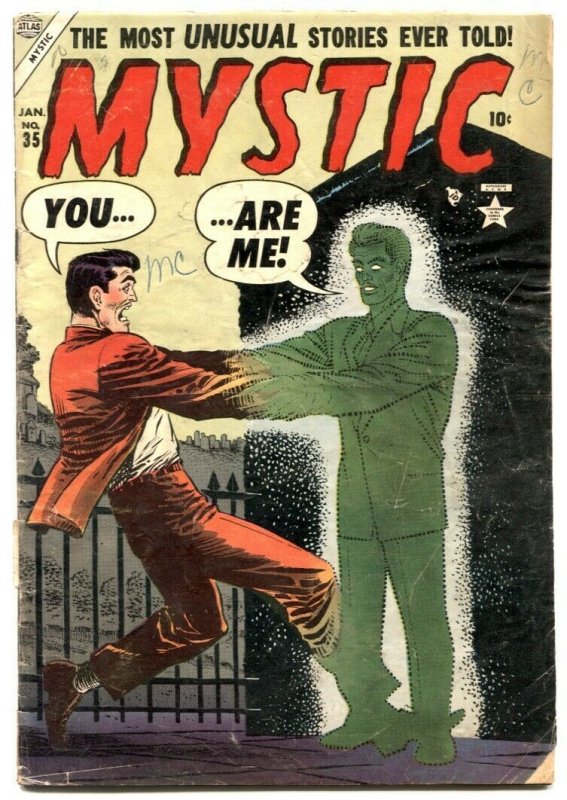 Mystic Comics #35 1954- Atlas horror Golden Age G+