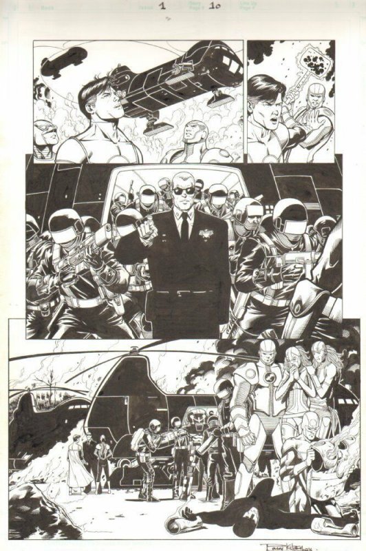 Order #1 p.10 - Anthem, Avona, Corona, Infernal-Man - 2007 art by Barry Kitson