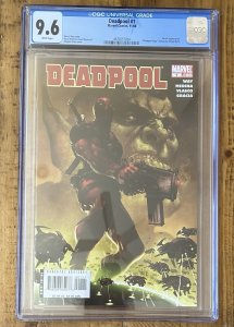 Deadpool #1 CGC 9.6 White Pages Clayton Crain Daniel Way 2008