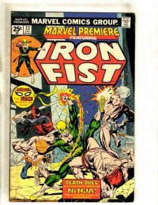 Marvel Premiere # 22 FN Comic Book Feat. Iron Fist Karate Defenders RS1