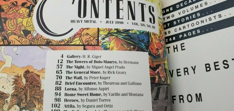 Heavy Metal Magazine Vol 14 #3 VINTAGE July 1990 Donald Trump, H.R. Giger, NM