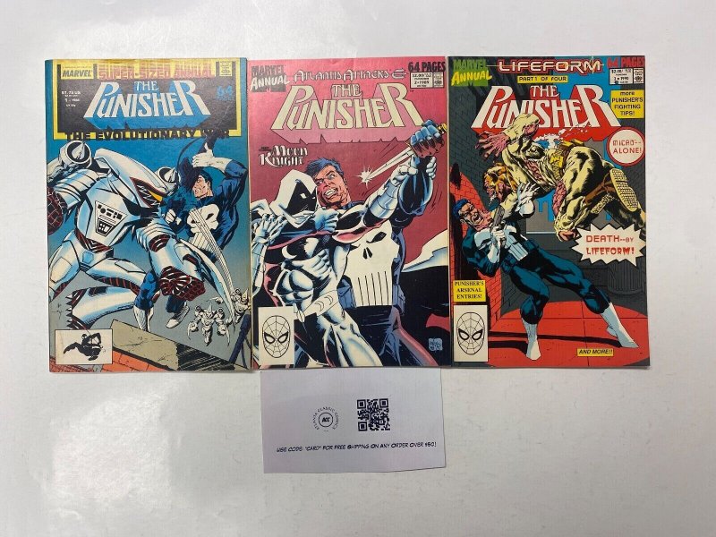 3 Punisher Annual MARVEL comic books #1 2 3 50 KM15