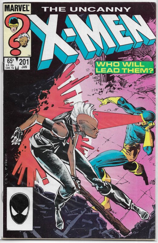 Uncanny X-Men   vol. 1   #201 FN Storm vs. Cyclops, Claremont/Leonardi