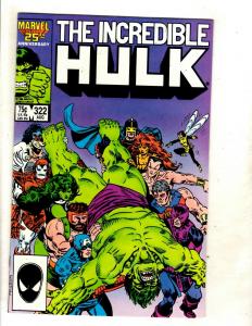 10 Incredible Hulk Marvel Comics # 321 322 344 451 452 453 454 455 456 457 JF14