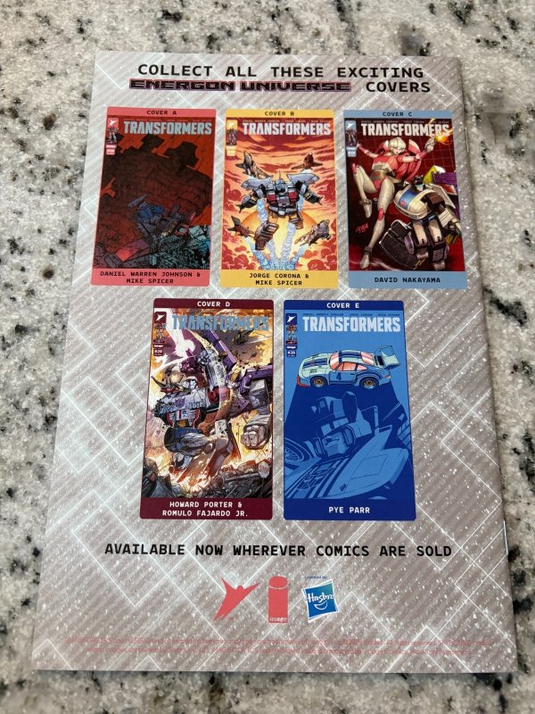 Transformers # 20 NM 1st Print Variant Cover Image Comic Book Skybound 17 J436