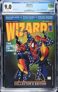 Wizard (1991) #1 - CGC 9.0 - 1st Wizard price guide - McFarlane cover