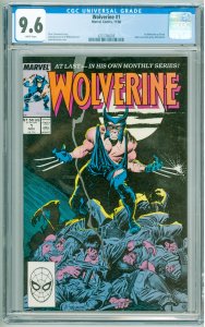 Wolverine #1 (1988) CGC 9.6! 1st Wolverine as Patch!