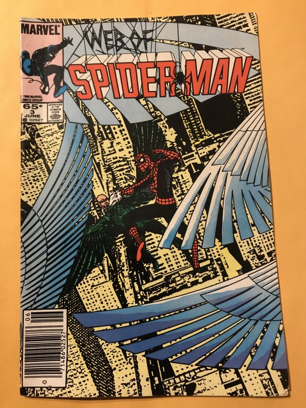 WEB OF SPIDER-MAN #3 : Marvel 6/85 Fn+; Vultures, Louise Simonson