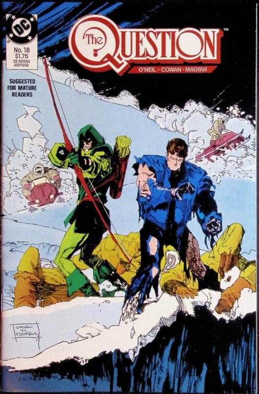THE QUESTION Comic Issue 18 — Green Arrow Deny O’Neil Story — 1988 DC Universe