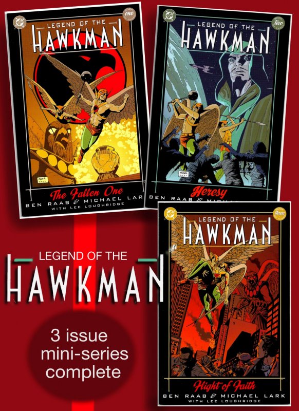 Complete Mini-Series!! • LEGEND OF THE HAWKMAN #1-#3 (Fall 2000) 9.0 VF/NM