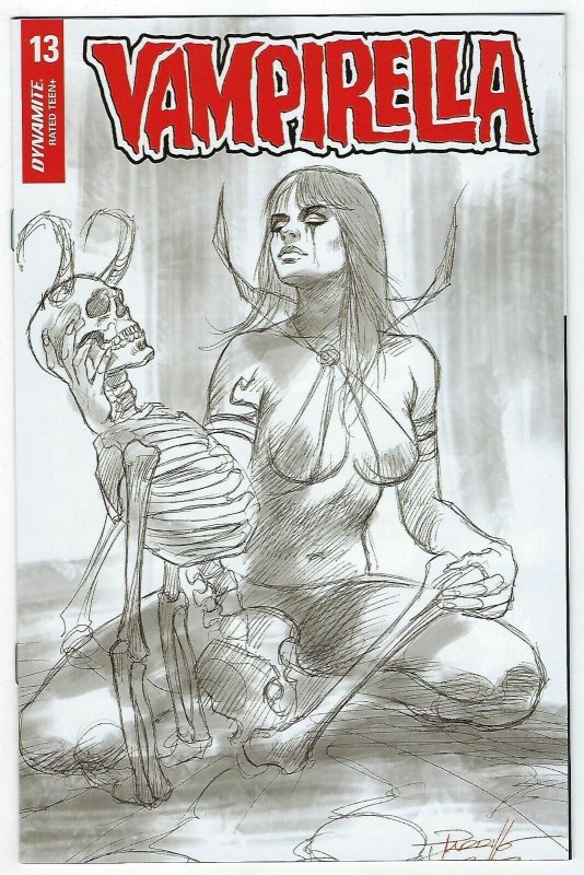 Vampirella # 13 Parrillo 1:10 B&W Variant Dynamite NM