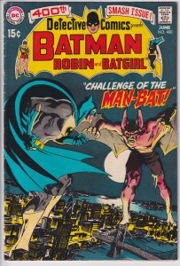 DETECTIVE COMICS #400 (Jun 1970) Nice VG+ 4.5. First appearance of Manbat!