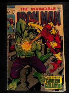 Iron Man #9 GD+ 2.5 Incredible Hulk!