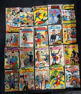 SUPERMAN 42 SILVER AGE COMICS LOT ACTION, SUPERBOY, LOIS LANE JIMMY OLSEN