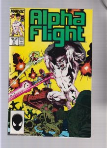 ALPHA FLIGHT #51 - HILARY BARTA COVER ART (7.5/8.0) 1987