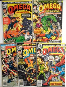 *Omega The Unknown (1976) 1*, 2, 3, 4fn, 6. 4 high grade + 1 fine books
