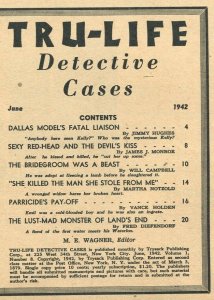 Tru-Life Detective Cases 6/1942-Tayshack-spicy photo cover-crime-mystery-VG