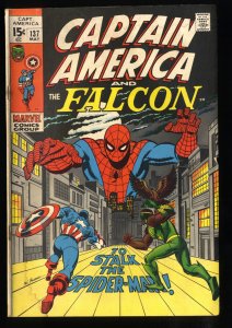 Captain America #137 GD/VG 3.0 Spider-Man!