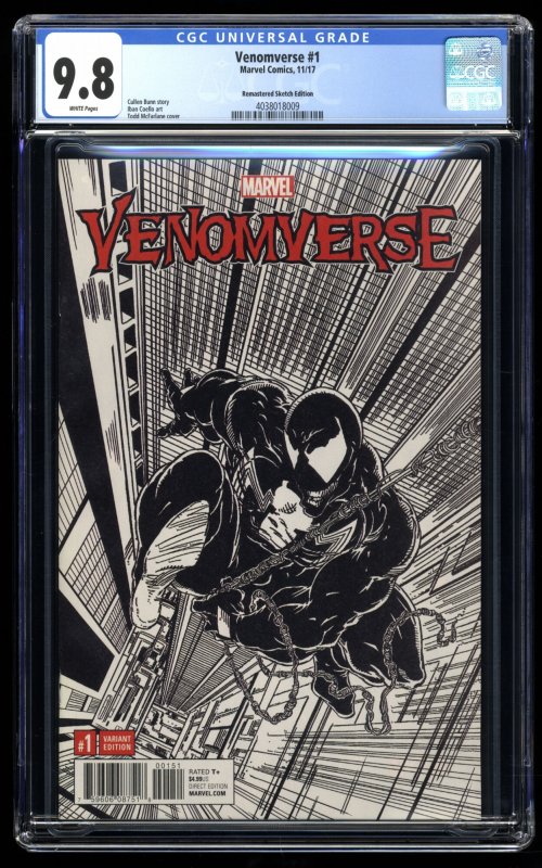 Venomverse #1 CGC NM/M 9.8 1:2000 McFarlane Remastered Sketch Variant