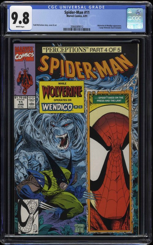 Spider-Man (1990) #11 CGC NM/M 9.8 White Pages