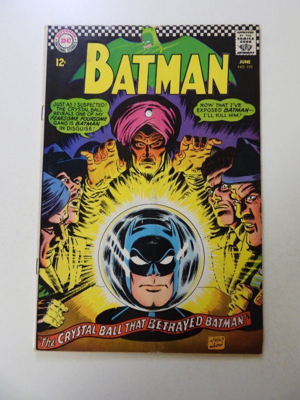 Batman #192 (1967) VG+ condition subscription crease