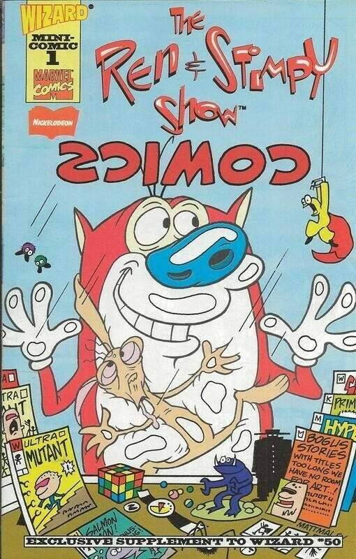 Ren and Stimpy Comics 1 ORIGINAL Vintage 1995 Marvel Comics Wizard