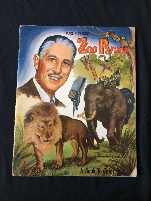 Marlin Perkins' Zoo Parade Coloring Book #1201 1953