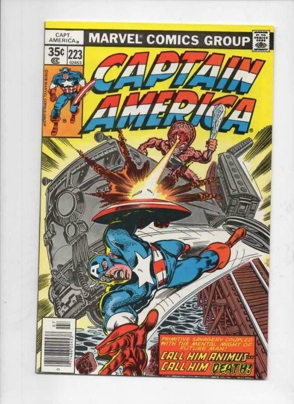 CAPTAIN AMERICA #223, VF/NM, Animus, Train 1968 1978, more CA in store