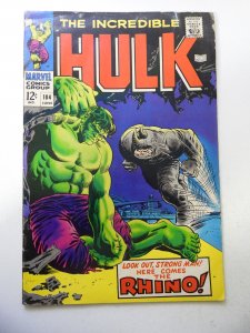 The incredible Hulk #104 (1968) VG- Condition moisture stains