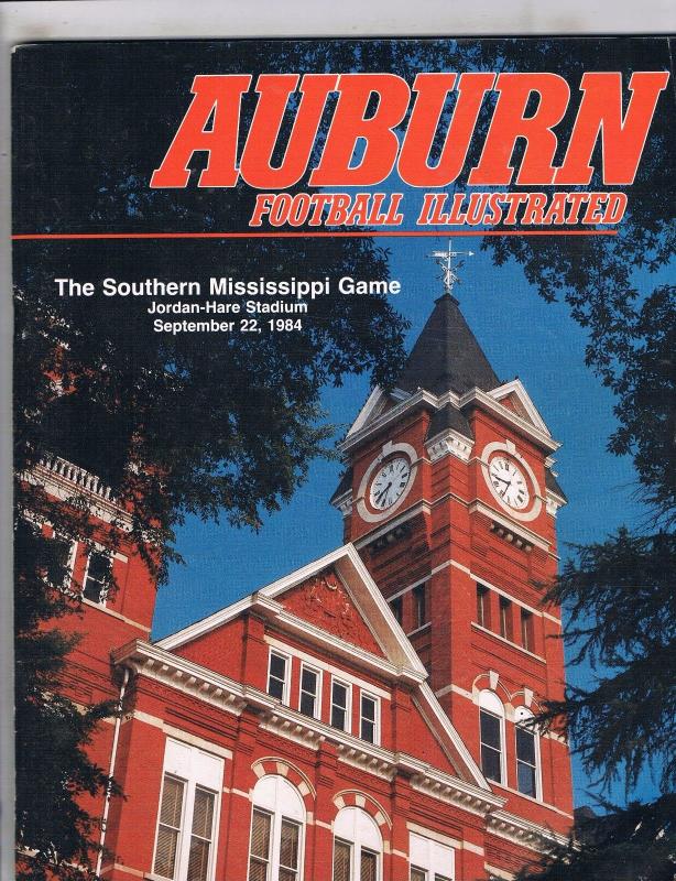 Auburn Football Illustrated Magazine Game Program Southern Miss Sept. 1984 J141