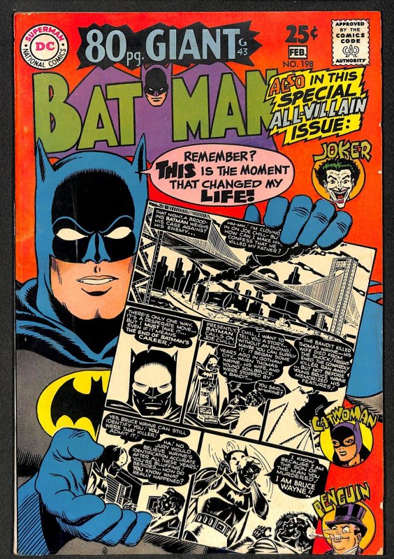 Batman #198 VG- 3.5