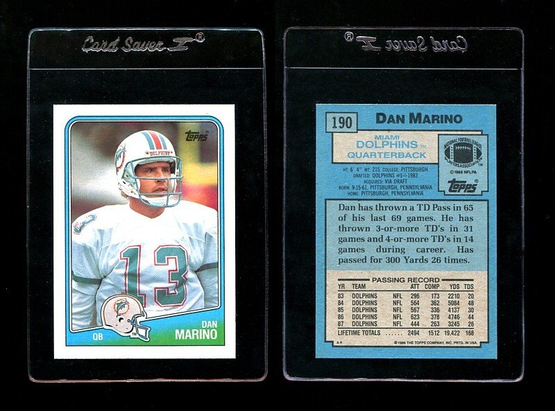 1988 Topps Dan Marino #190 4th Year   MINT