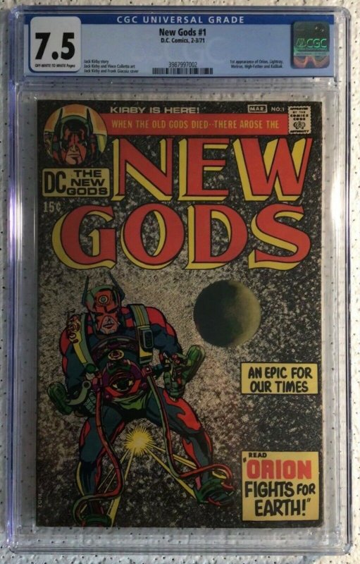 D.C. Comics, New Gods #1, 1st Orion, + others, CGC 7.5, OW/White, Look!