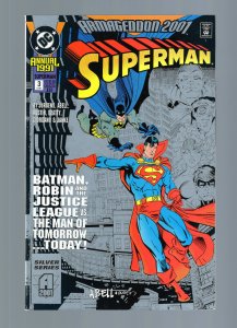 Superman Annual #3 - Terry Austin Cover Art. Dan Jurgens Story. (9.0/9.2) 1991