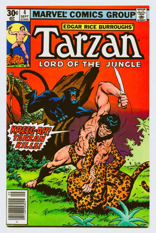 Tarzan 4 NM+ 9.6 Marvel 1977 Uncertified FREE SHIP