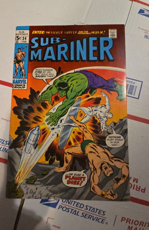 Sub-Mariner #34 (1971)vs Silver Surfer/Namor
