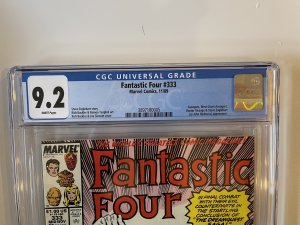 Fantastic Four  333 CGC 9.2 Newsstand - Dr Strange, Avengers (1989)