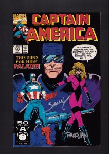 Captain America #381 - SIGNED BY DAN PANOSIAN & MARK BAGLEY! (8.5) 1991