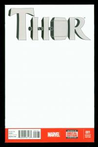 THOR #1 2014- FEMALE THOR- 1st PRINT BLANK VARIANT COVER- HOT HIGH GRADE