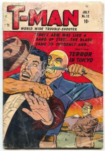 T-Man #12 1953- Terror in Tokyo- Golden Age FAIR