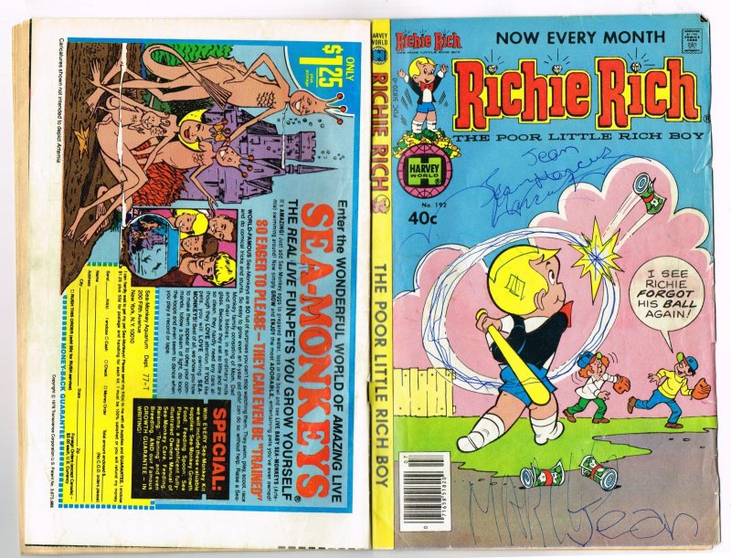 Richie Rich #192 (1980)   Harvey Comic 40Cent Comic